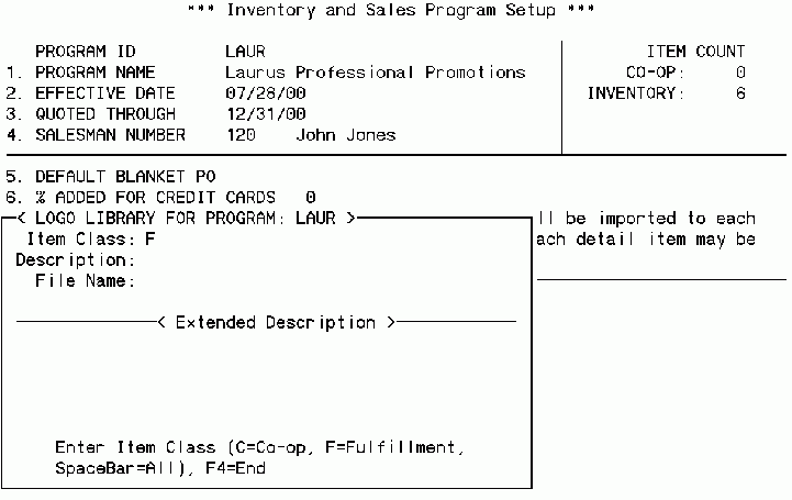setting up the inventory17